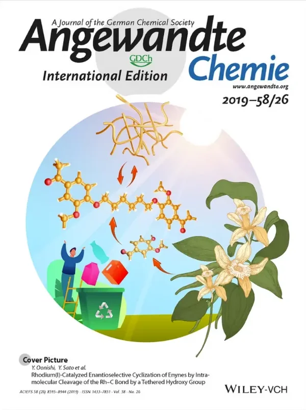 Angewandte Chemie journal cover by Rafeeque Mavoor