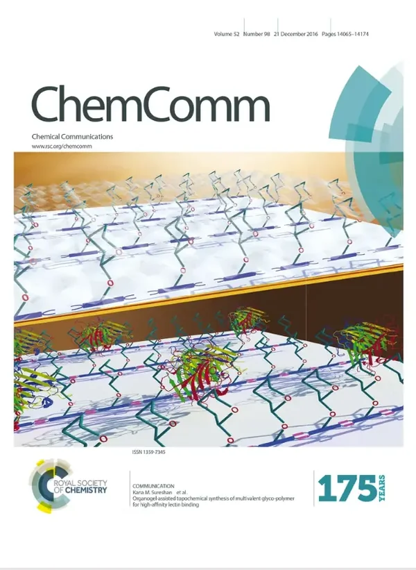 ChemComm journal cover by Rafeeque Mavoor